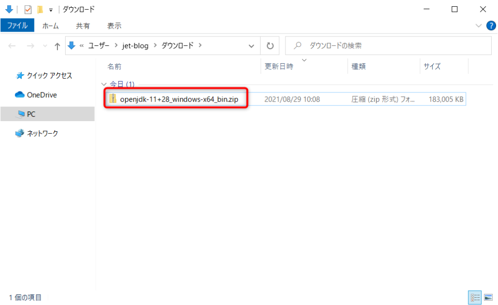 Java openjdk 11 windows10 jet 